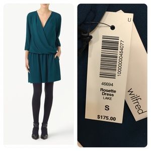 NWT! Wilfred Rosette Dress in Lake